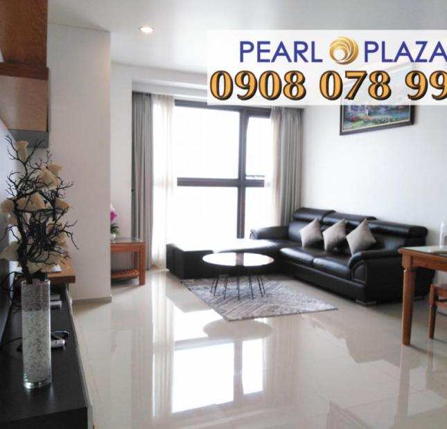 Cho thuê căn hộ Pearl Plaza Bình Thạnh 3PN, 123m2, căn góc, full nội thất, 31.5 triệu/tháng