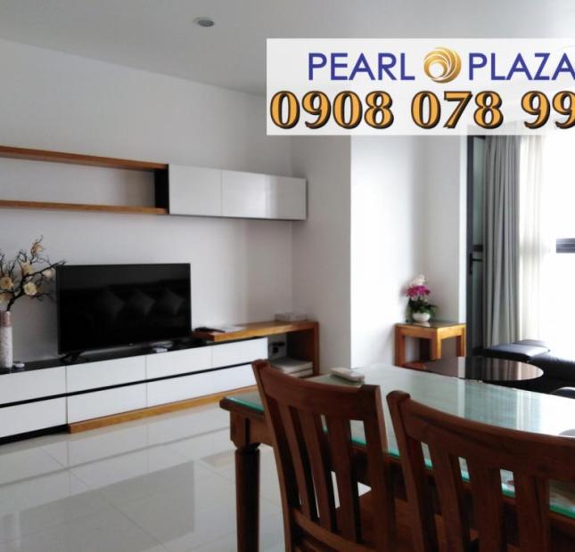Cho thuê căn hộ Pearl Plaza Bình Thạnh 3PN, 123m2, căn góc, full nội thất, 31.5 triệu/tháng