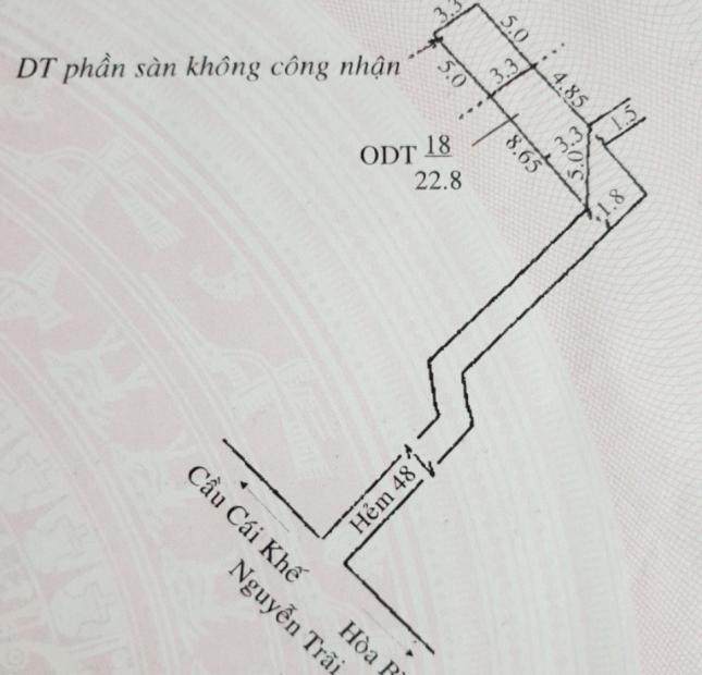 Bán nhà trệt lầu trục chính hẻm 48 Nguyễn Trãi, phường An Hội, Ninh Kiều, Cần Thơ