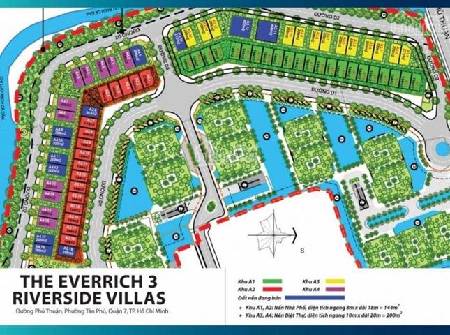 Cần chuyển nhượng lô A2 khu dân the EverRich III, Quận 7, TP. HCM diện tích 144m2 giá 12 tỷ