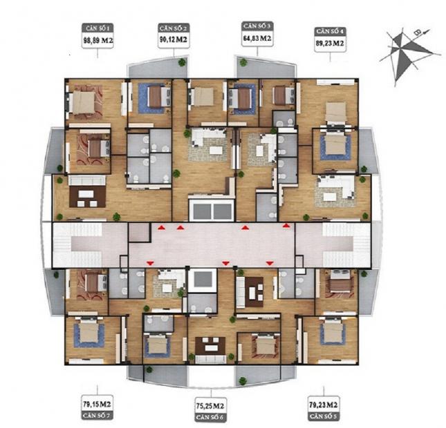 Bán căn hộ chung cư Sài Đồng, diện tích 65 m2, full nội thất cao cấp, giá 1.3 tỷ