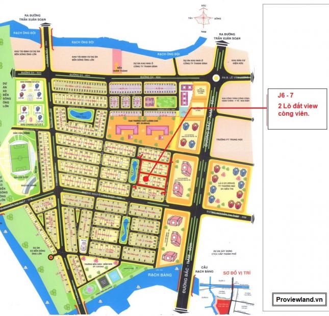 Bán đất nền khu đô thị Him Lam Kênh Tẻ, Quận 7 diện tích 387.5m2, giá 130 triệu/m2