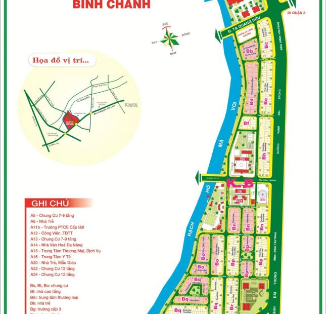 Bán nền BF2, KDC 13B Conic, Phong Phú, Bình Chánh