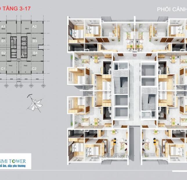 Chính chủ bán căn hộ 75m2, 3PN, 2WC, tầng 12 thương lượng trực tiếp