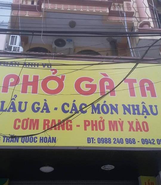 Cho thuê nhà mặt phố Trần Quốc Hoàn, Cầu Giấy