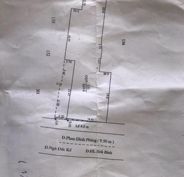 Bán đất lớn mặt tiền Phan Đình Phùng, 1500m2, thổ cư 100%. Hiện đang là trường Phan Đình Phùng