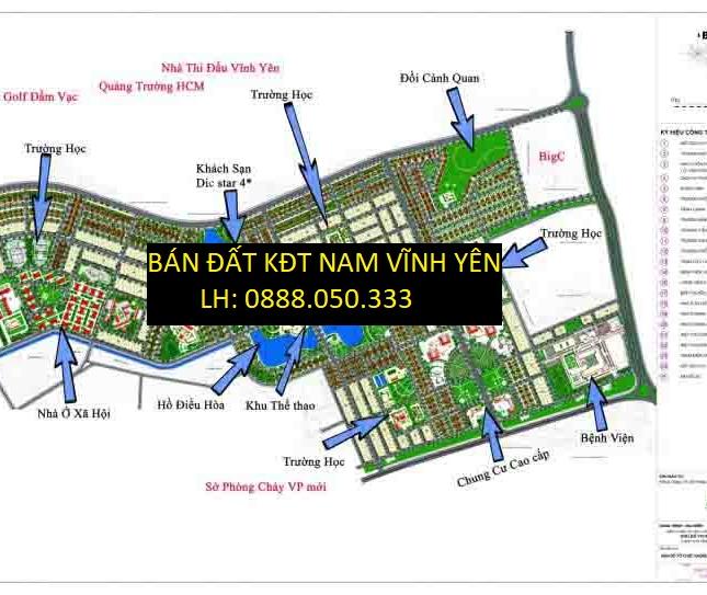 Cần bán gấp 2 ô đất 300m2 sát nhau tại khu đô thị Nam Vĩnh Yên LH 0888.050.333