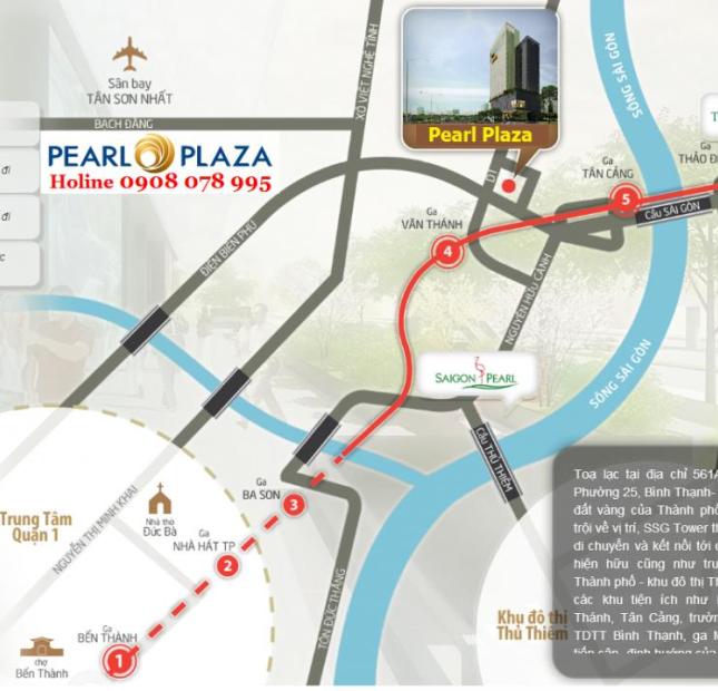 Chỉ với 23,5 triệu/tháng thuê ngay CHCC 2PN tại trung tâm Bình Thạnh dự án Pearl Plaza