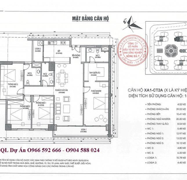 Cần bán gấp trước Tết căn hộ 156m2, chung cư Xuân Phương Quốc Hội, giá bán: 18 triệu/m2