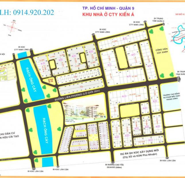 Bán gấp 2 nền đất nhà phố KDC Kiến Á vị trí đẹp, P. Phước Long B- Quận 9, TP. HCM