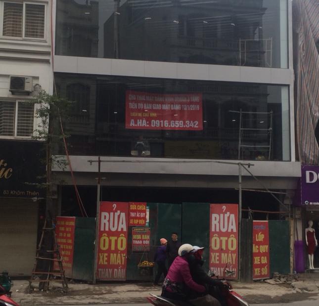 Cho thuê mặt bằng kinh doanh phố Khâm Thiên, DT 230m2, 3T, MT 10m