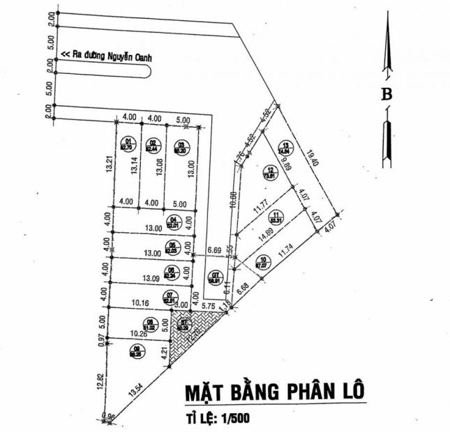 Bán đất thổ cư 100% , SHR, MT Đường 614, P6, GV, gần cầu An Lộc, DT 51m2, giá 4 tỷ