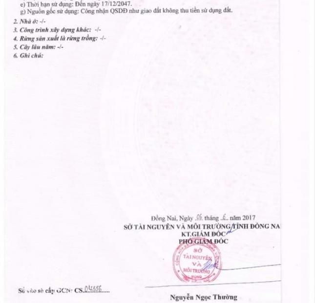 Bán đất vườn tại Xã Sông Nhạn, Cẩm Mỹ, Đồng Nai, diện tích 10300m2, giá 2.5 tỷ