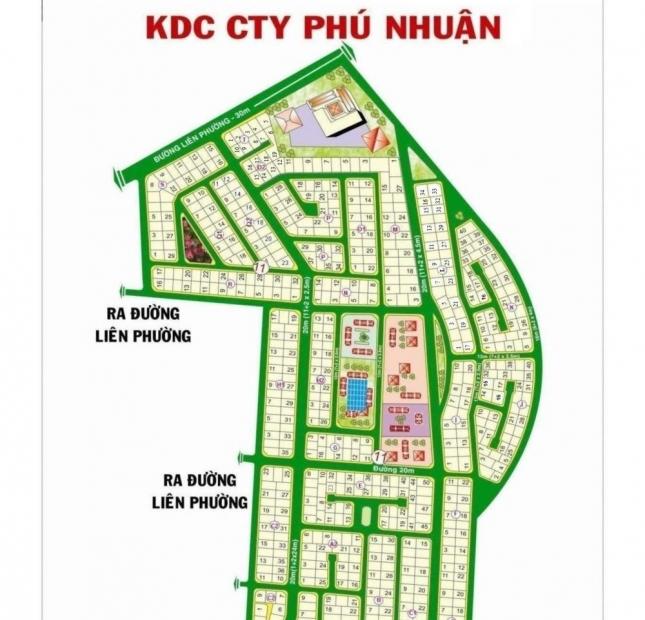 Cần tiền bán lô đất góc 2 mặt tiền, đất dự án Phú Nhuận quận 9