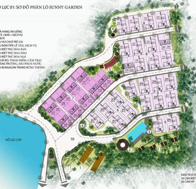 Bán trang trại, khu nghỉ dưỡng tại Dự án Sunset Villas & Resort, Lương Sơn,  Hòa Bình diện tích 150m2  giá 1.5 Tỷ