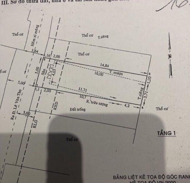 Bán nhà HXH 5m 8x18m đường Lê Văn Thọ p9 gò vấp