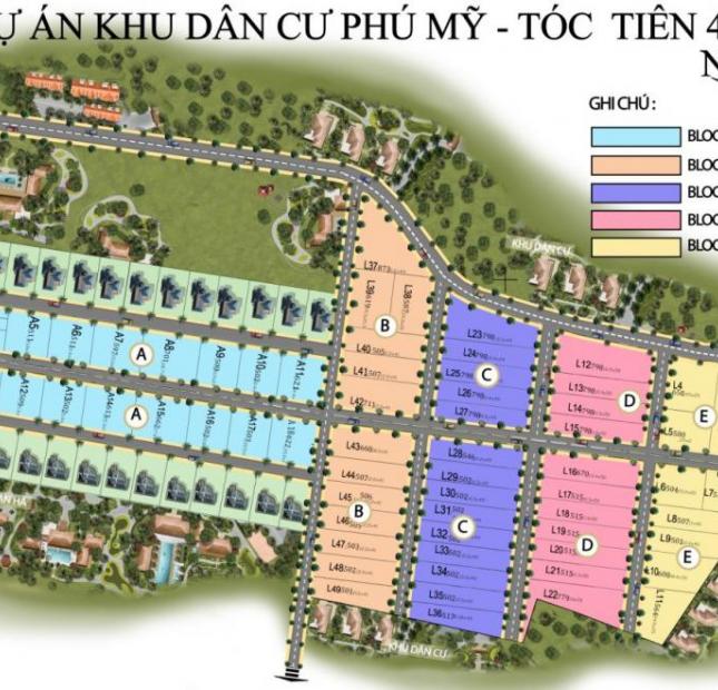Bán 67 nền Dự Án khu dân cư Phú Mỹ Tóc Tiên 