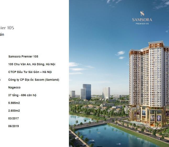 Bán căn hộ chung cư Samsora Premier, Chu Văn An, Yết Kiêu, Hà Đông. 65m2. Gía 1.6 tỷ