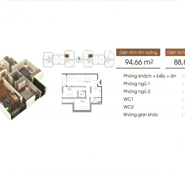Cần bán căn 3 phòng ngủ - 88.8m2 chung cư five star kim giang, full nội thất cả đồ điện giá 2.850 tỷ