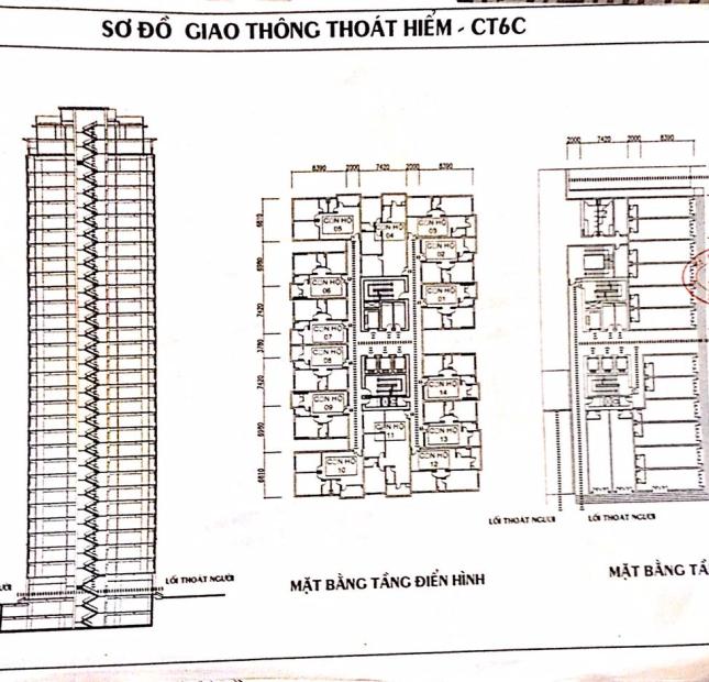 Chính chủ bán căn góc CT6A, 67,7m2, 2PN, 2WC, giá 1,1 tỷ, sổ hồng chính chủ, LH 0913531415