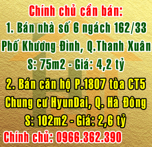 Chính chủ bán nhà 4 tầng tại số 6 ngách 162/33 Phố kHương Đình, Quận Thanh Xuân, Hà Nội.