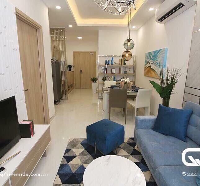 Căn góc 2pn 73m2 2,060 tỷ Q7 Riverside, MT Đào Trí tầng trung hướng Nam 2020 bàn giao