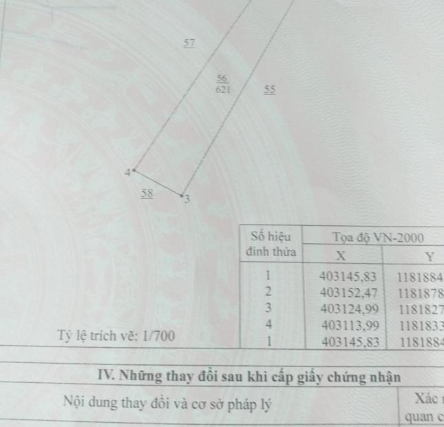 Bán gấp 621m2 đất lúa Vĩnh Thanh, Nhơn Trạch giá rẻ 400 triệu