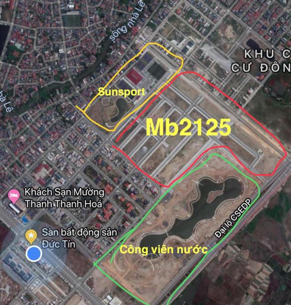 Bán đất Mb 2125 đối diện Sunsport - Phường Đông Vệ - Thành phố Thanh Hóa  