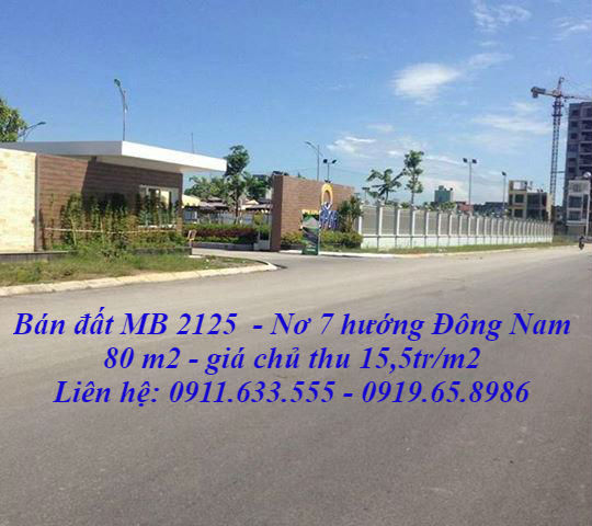 Bán đất MB 2125 Nơ 7 hướng Đông Nam tại phường Đông Vệ, khu đô thị Nam thành phố Thanh Hóa 