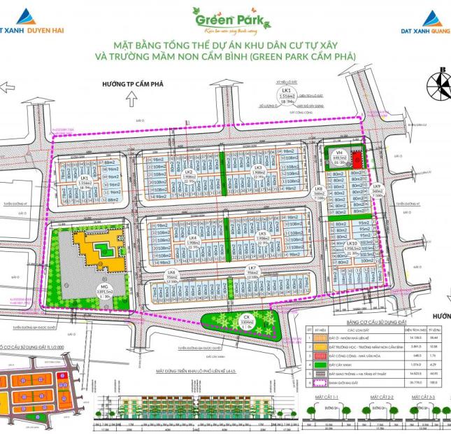 Chính thức nhận đặt chỗ dự án đất nền Green Park, liền kề Vincom Plaza Cẩm Phả
