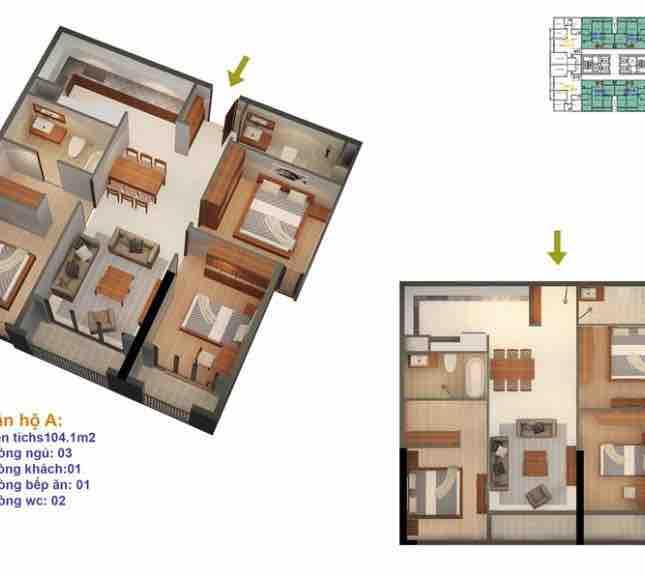 [Goldmark City] – Bán nhanh căn hộ 3 ngủ R4, diện tích 110m2, có sổ.