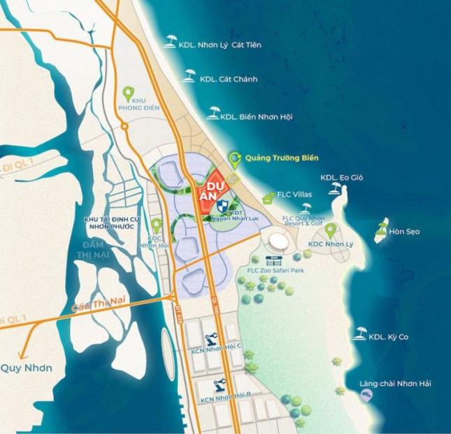 Cơ hội sở hữu đất nền mặt biển Quy Nhơn, sổ đỏ lâu dài, giá 1.39 tỷ.