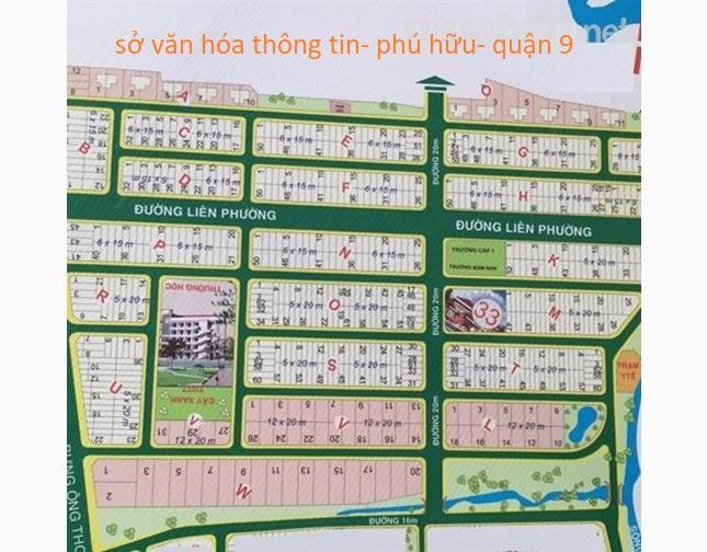 Bán đất nền dự án Sở Văn Hóa Thông Tin, Phú Hữu, Q9, DT 240m2 giá chỉ 34tr/m2. HOT