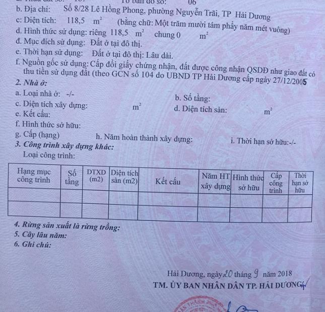 Nhà chính chủ hẻm xe hơi Lê Hồng Phong 6.8 x18m , giá 2.65 tỷ 