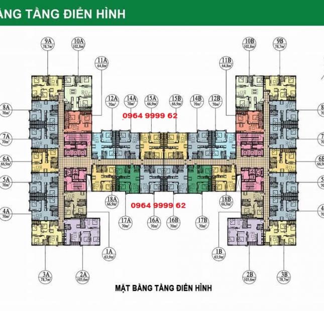 Bán gấp căn hộ 282 Nguyễn Huy Tưởng 2 PN, 70m2, giá gốc 16.058tr/m2. LH: 0975617928