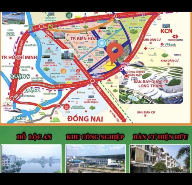 Bán đất nền dự án tại Dự án Long Đức Center3, gần SBQT Long Thành,  Đồng Nai diện tích 100m2  giá 6 Triệu/m²