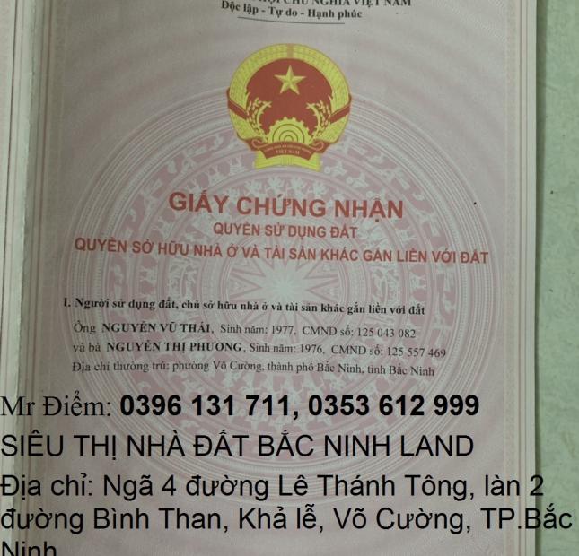 Chính chủ cần bán nhà vị trí đẹp đường Phan Huy Chú, Võ Cường, TP.Bắc Ninh