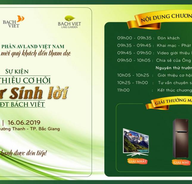Siêu quà tặng ngày Mở bán - chung cư Bách Việt 3PN/67m2 chỉ hơn 200tr