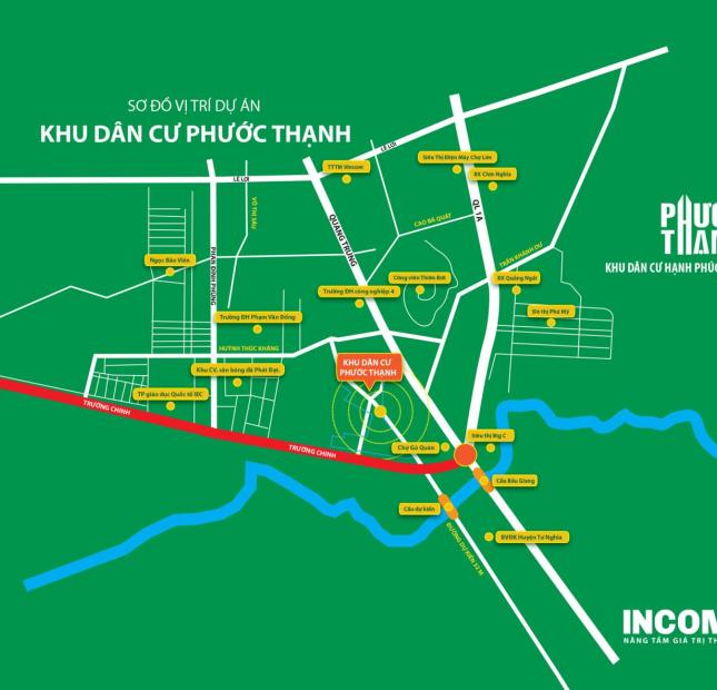 Cơ hội sở hữu những nền đẹp nhất KDC Phước Thạnh, TP Quảng Ngãi.