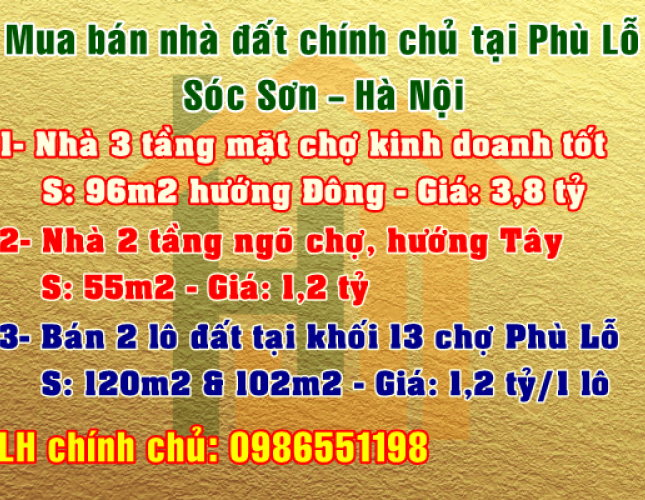 Mua bán nhà đất chính chủ tại Phù Lỗ, Sóc Sơn, Hà Nội