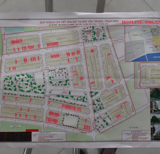Bán đất nền dự án Yên Trung Thụy Hòa, cạnh Samsung Bắc Ninh giá từ 11tr/m2, sổ đỏ trao tay.