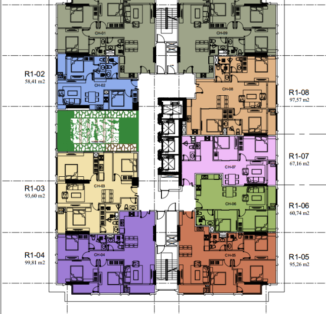 DUY NHẤT CĂN 2pn [căn 06 tòa R1], BC hướng đông, Giá: 2.37 tỷ/60.74m2/ vat/kpbt/full nội thất cc, LH 0983 084 258												