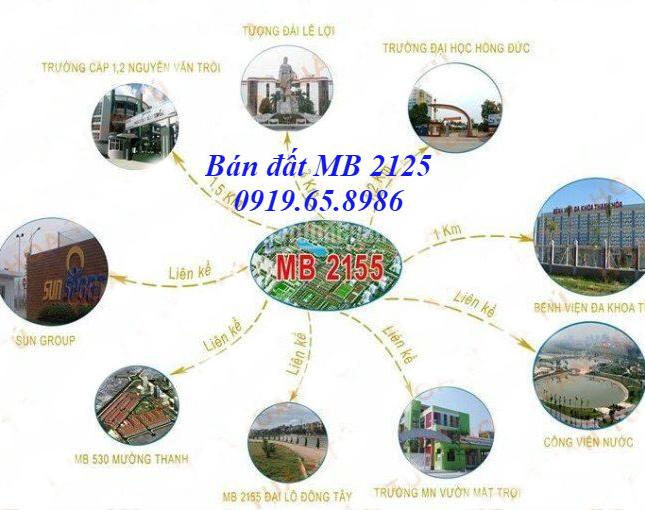 Bán đất mặt bằng 2125 phường Đông Vệ tp Thanh Hoá, Nơ6 đối diện cổng Sunsport