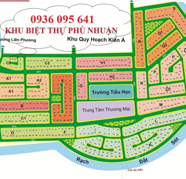 Bán nền đất sổ hồng tên riêng khu biệt thự Phú Nhuận, đường Liên Phường - bán nhanh giá cực tốt.
