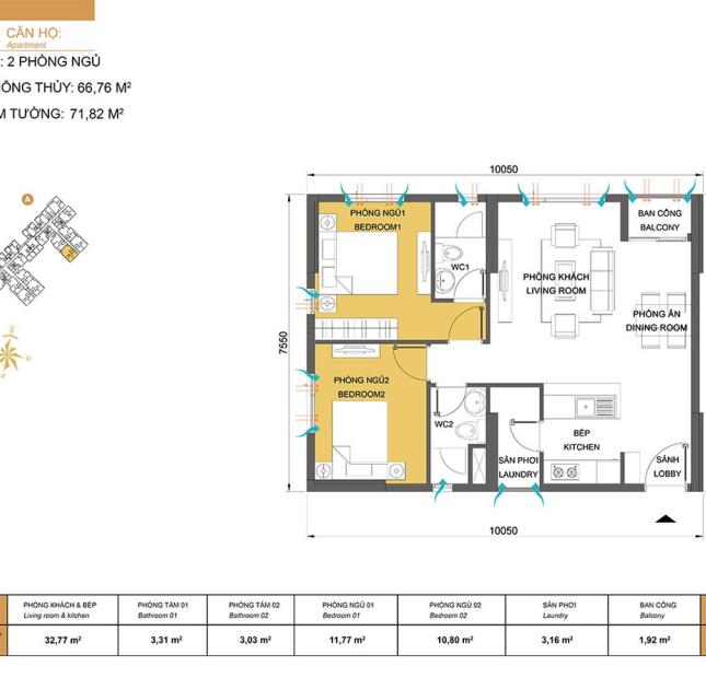 Căn hộ Masteri Thảo Điền, 66m2, 2 phòng ngủ, full nội thất, giá 3.78 tỷ