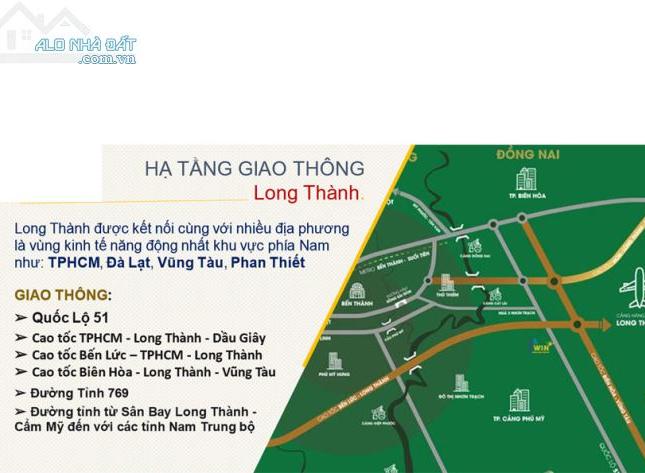 Đất Nền Ngay Sân Bay (LONG PHƯỚC - LONG THÀNH- Đồng Nai) SỔ HỒNG RIÊNG 100M2, FULL THỔ CƯ 
