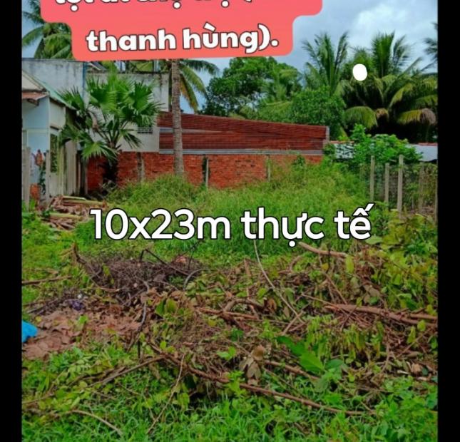 GIA ĐÌNH CẦN BÁN GẤP LÔ ĐẤT ĐẸP VUÔNG; NGANG 10M ĐẤT GẦN CHỢ THANH HÙNG - THANH ĐIỀN - CHÂU THÀNH - [CHỢ TRỤ NHỌN]. LIÊN HỆ: MR.YÊN 096.1490.638