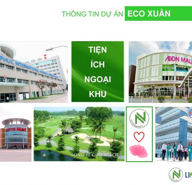 Kẹt tiền cần sang nhượng gấp suất nội bộ giá rẻ CH Eco Xuân, ngay Lotte Lái Thiêu giá 1.35 tỷ 59m2