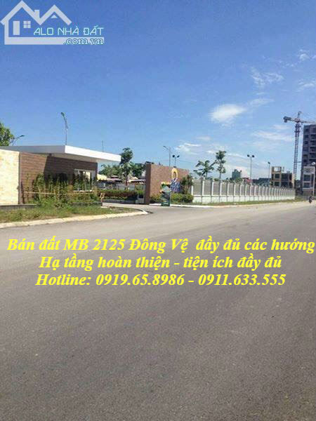 Bán đất thanh hóa - MB 2125  Nơ 4 sau Ks Mường Thanh, gần khu liên hợp thể thao Sunsport P. Đông vệ TPTH