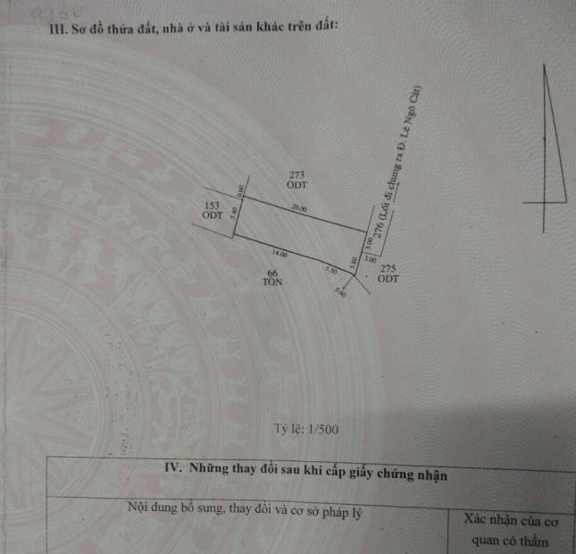 Cần bán đất kiệt Lê Ngô Cát - Điện Biên Phủ - Huế  	